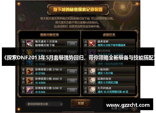 《探索DNF2013年5月套装强势回归,带你领略全新装备与技能搭配》 《探索DNF2013年5月套装强势回归,带你领略全新装备与技能搭配》
